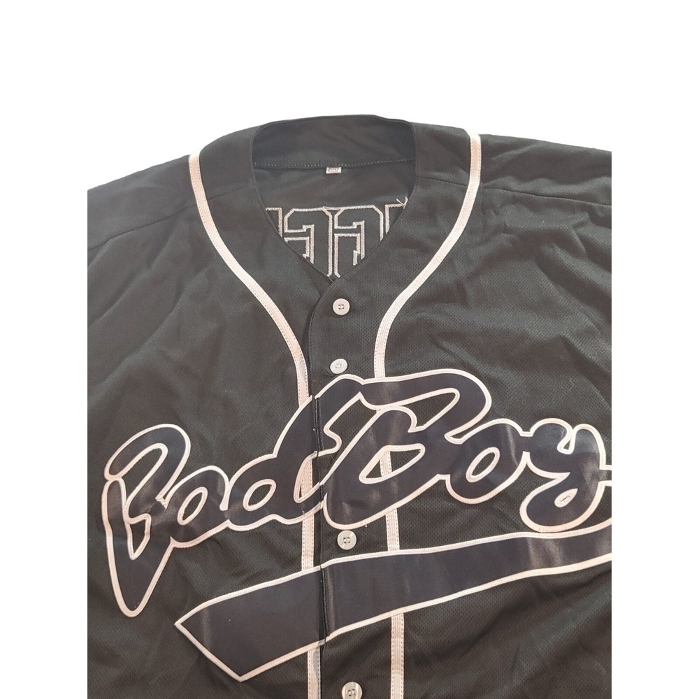 Vintage 90s Bad Boy Jersey Mens Sz XXL Notorious BIG Hip Hop Streetwear Black - Picture 3 of 9